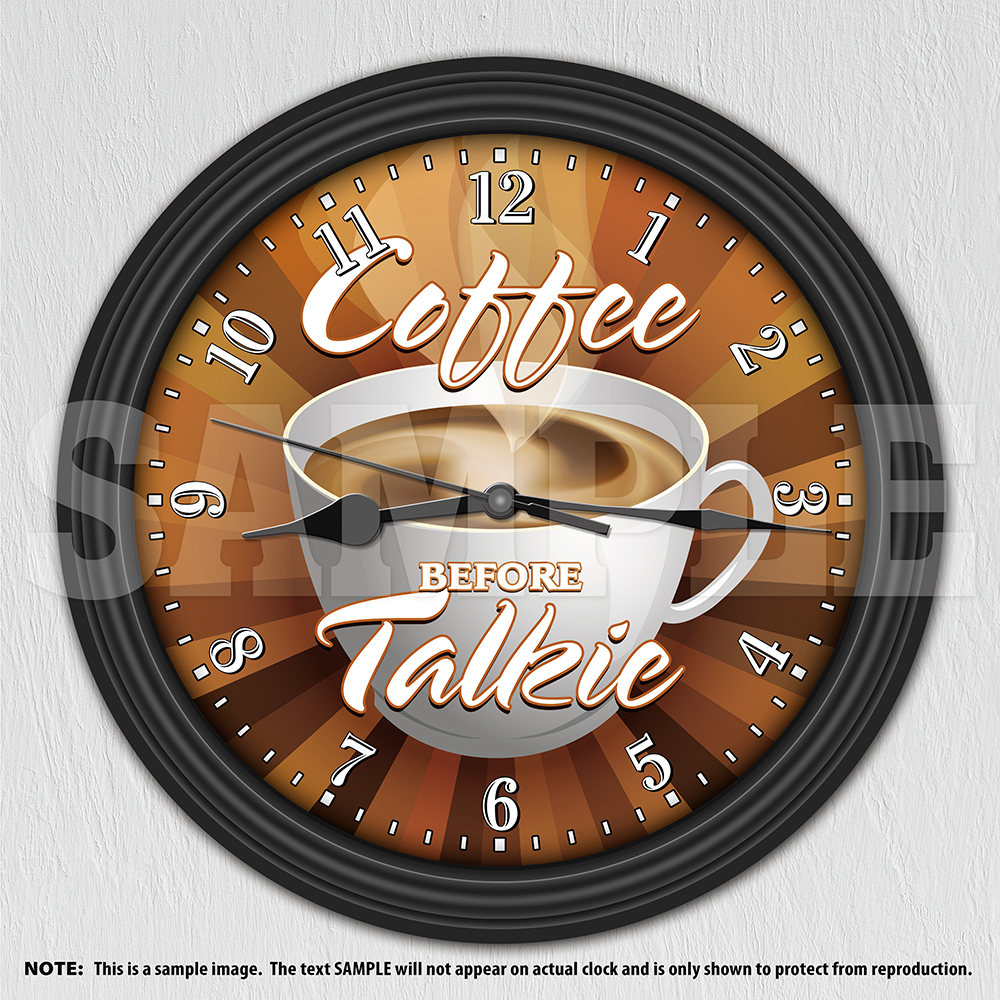 Coffee Time Decorative Wall Clock Kitchen Decor Coffee Etsy