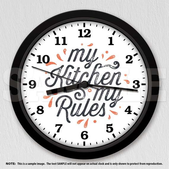 Kitchen Wall Clock Kitchen Decor Cook Culinary ITEM119 Etsy