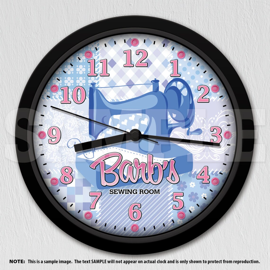 Sewing Machine Personalized Wall Clock Sewing Room Craft Etsy