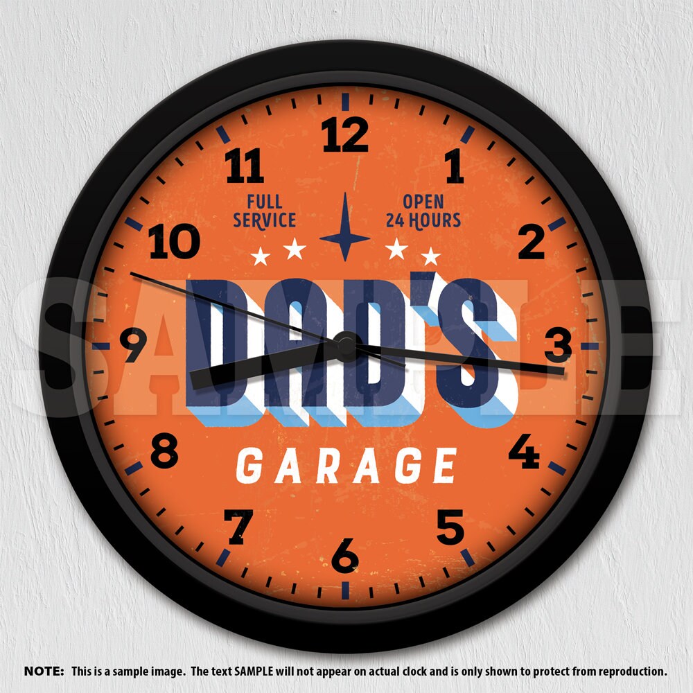 Mechanic Man Cave Garage Retrostyle Wall Clock ITEM127 Etsy