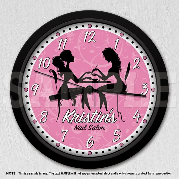 Nail Salon Spa Personalized Wall Clock Salon Decor ITEM049 Etsy