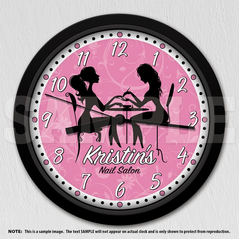Nail Salon Spa Personalized Wall Clock Salon Decor ITEM049 Etsy