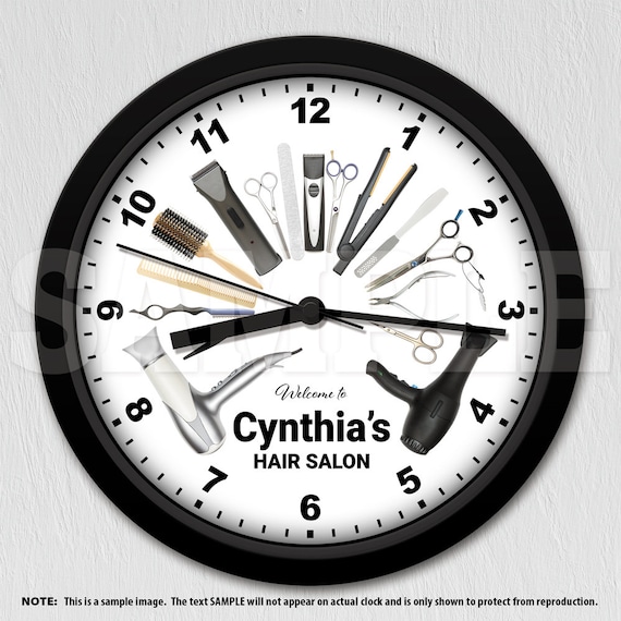 Hairdresser Hairstylist Cosmetologist Personalized Wall Clock Etsy