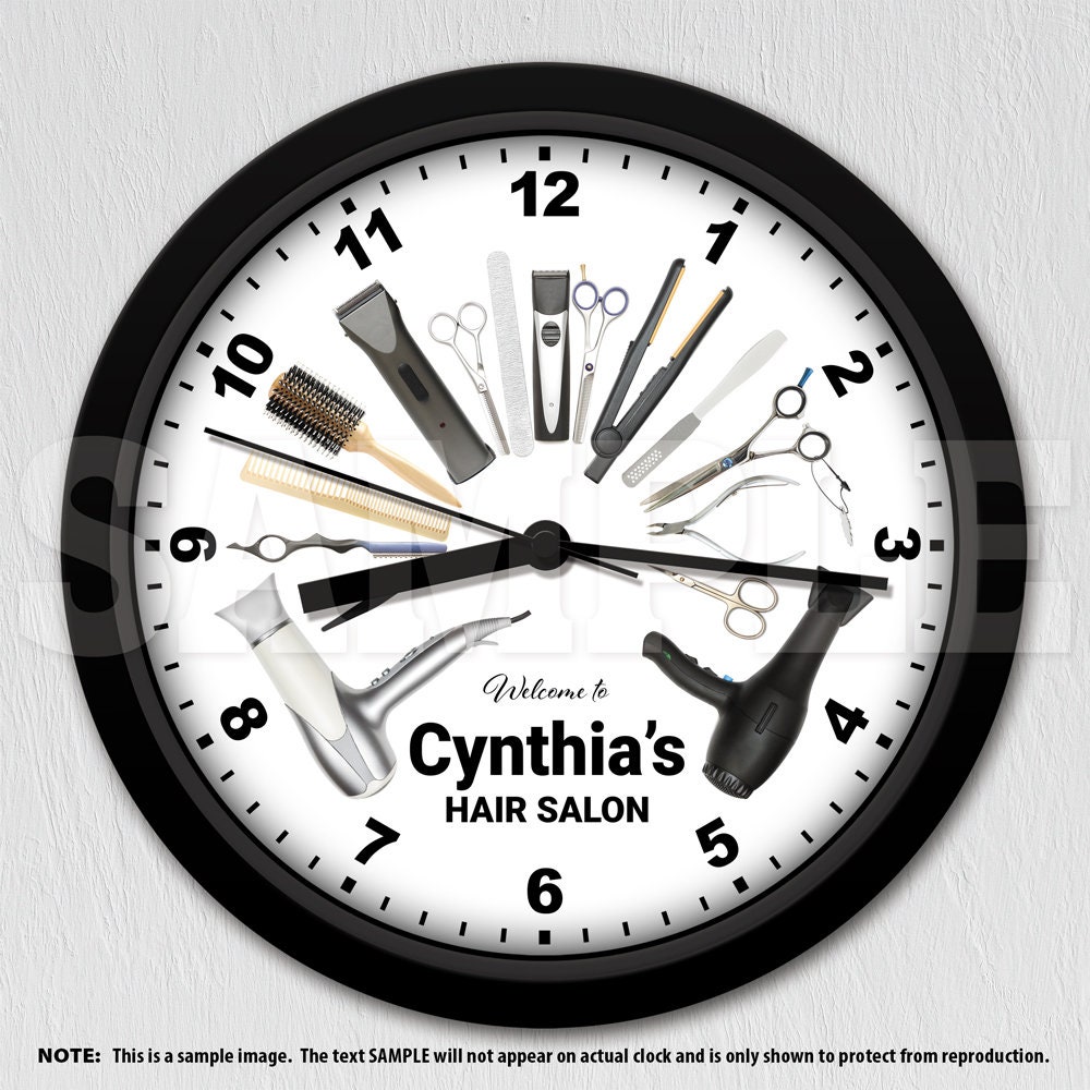 Hairdresser Hairstylist Cosmetologist Personalized Wall Clock Etsy