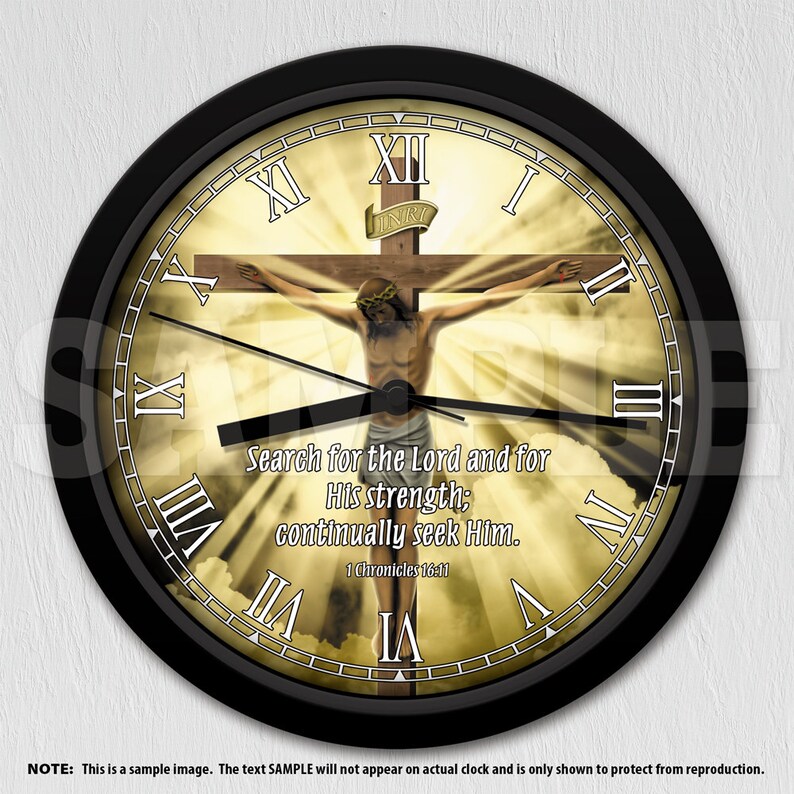 Religious Bible Quote Verse Personalized Wall Clock Etsy