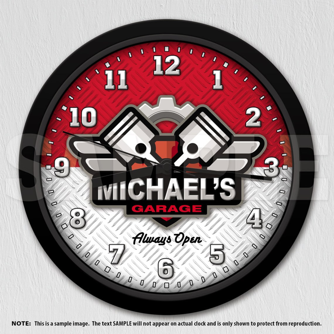 Auto Mechanic Man Cave Garage Personalized Wall Clock Etsy