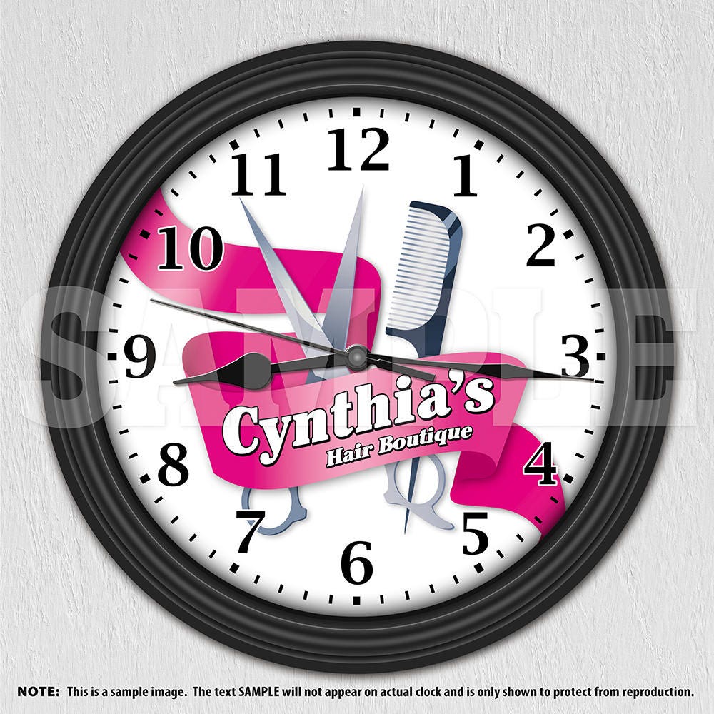 Hairdresser Hairstylist Cosmetologist Personalized Wall Clock Etsy