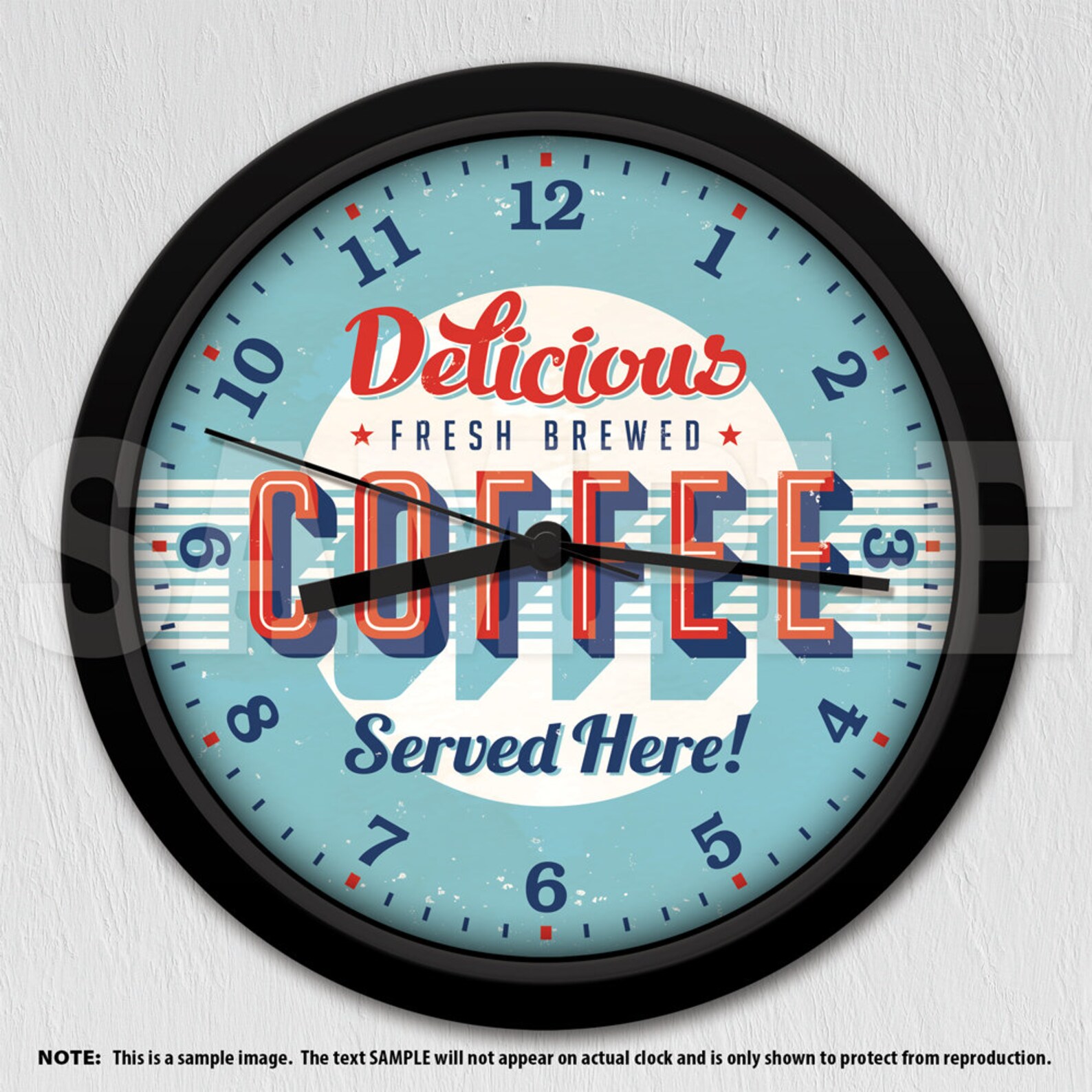 Coffee Time Retro Style Decorative Wall Clock Kitchen Decor Etsy