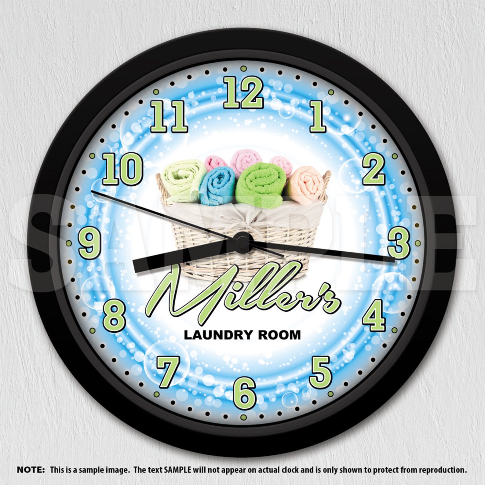 Laundry Room Personalized Wall Clock Laundry Room Decor Etsy