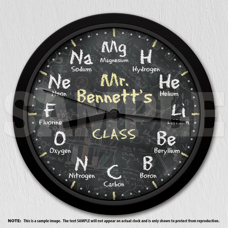 Chemistry Science Chalkboard Personalized Decorative Wall Etsy