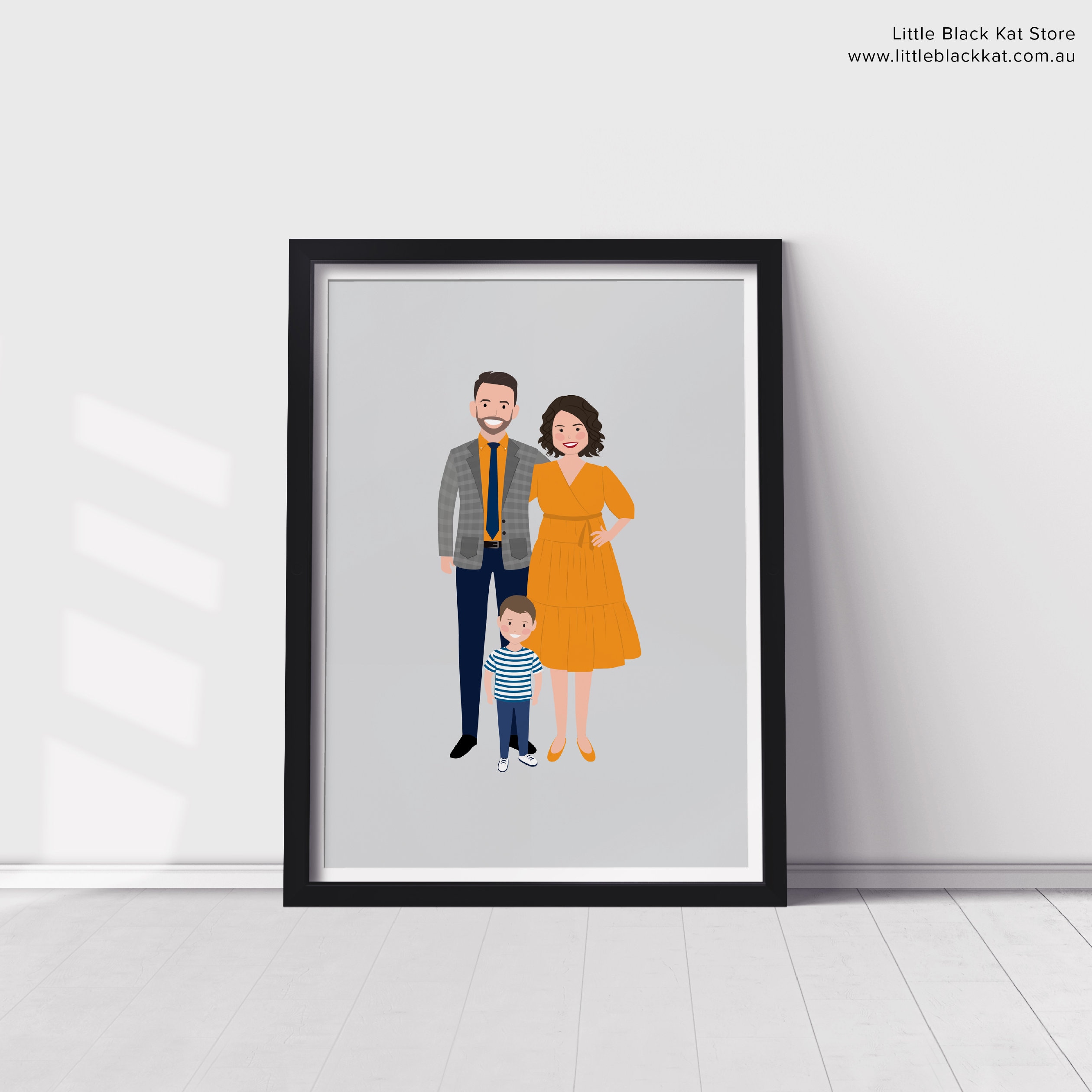 Family Portrait Illustration Custom Family Portrait Cartoon Etsy Ireland