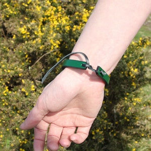 Anam Cara Soul Friend Ogham script leather bracelet, soul mate. Irish writing. image 7