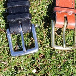 Range of colours. 1 1/2 wide leather belt. Custom-made, hand-stitched. image 5