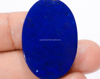 Natural 40.00 Cts Blue Lapis Lazuli Gemstone/ Lapis lazuli Cabochon/ Lapis lazuli Oval Stone/ For Making Jewelry 32X22X5 mm