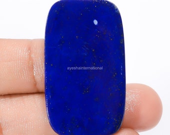 57.00 Cts Lapis Lazuli Gemstone/ Blue Cabochon Lapis lazuli / Rectangle Cushion Loose Gem/ Untreated Lapis lazuli For Jewelry 39X22X5 mm