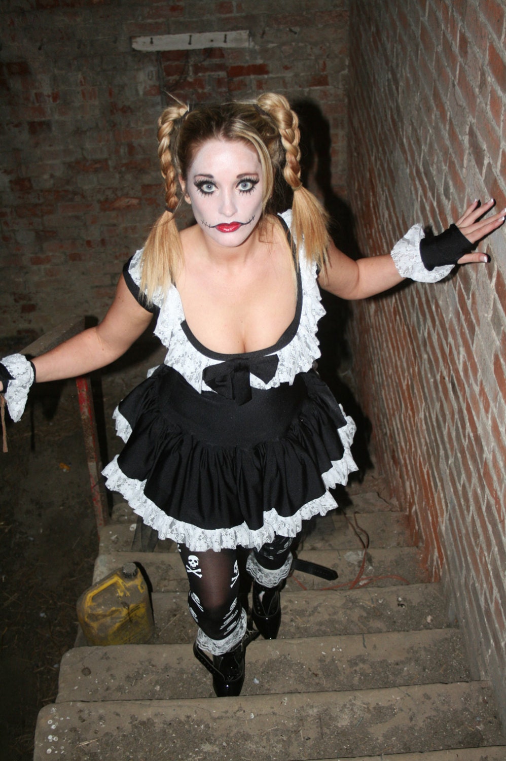 Funki-B halloween rag doll lace dress tutu costume net gothic fancydress 