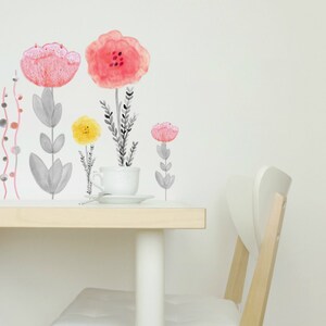 Wall Decal Flower, Home Décor, Bedroom Décor, Floral Wall Decal, Nursery Wall Décor, Nursery Decal, Wooly Meadow Collection - Design Nr.4