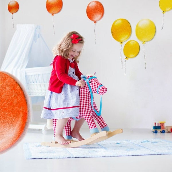 Wandtattoos Luftballons mit Schatteneffekt ab 8,99 EUR pro Set in Aquarell-Optik für Kinderzimmer Dekoration oder als Geburtstagsparty Deko