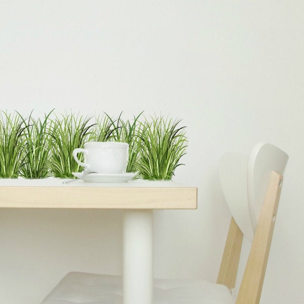 Wall Decals Grass, Home Décor, Kitchen Décor, Grass Decal Border, Grass Wall Decor, Grass Decals for Tiles Walls Furniture