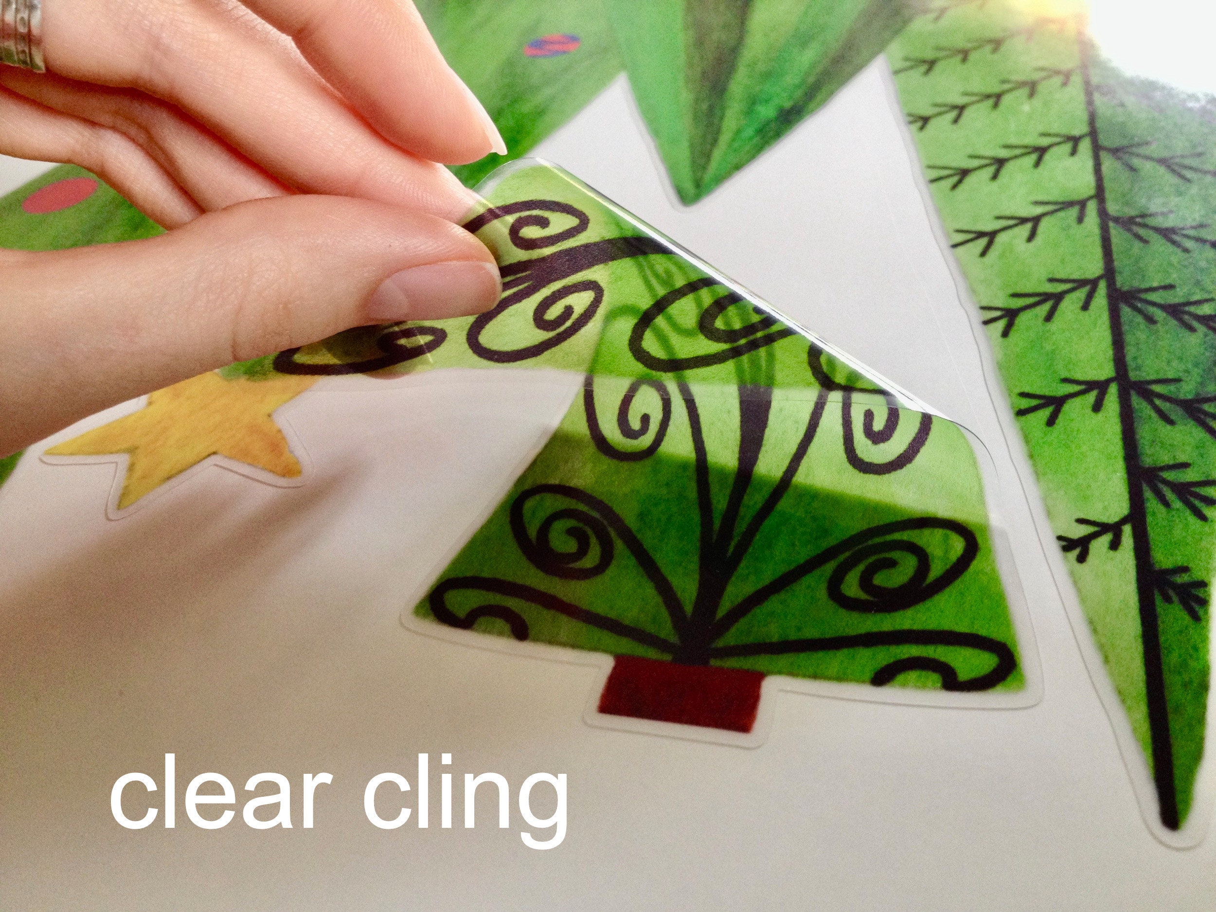 Christmas Trees Decals Christmas Window Decals Wall Decals Etsy UK