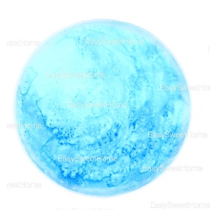 Wall Decal Uranus Planet - Contemporary Wall Décor, Watercolour Celestial Collection, Interior Decals by EasySweetHome