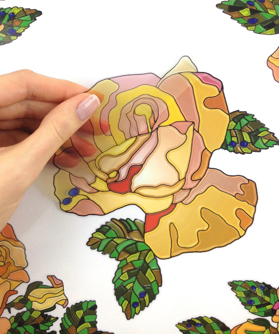 Reusable Window Decals With Stained Glass Effect Static Etsy