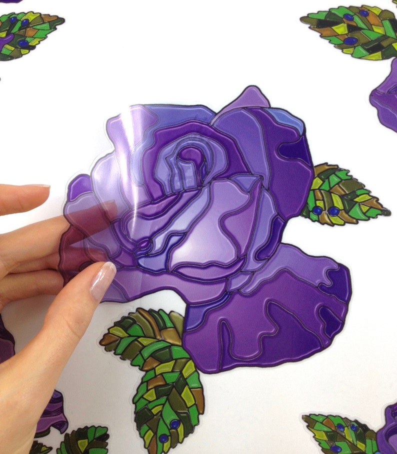 Reusable Window Decals with Stained Glass Effect Static Etsy