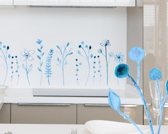 Wall Decals Watercolor Grasses, Fresh & Functional Decals for Walls, Ceramic Tiles, Cabinets, Natural Meadow Collection by EasySweetHome