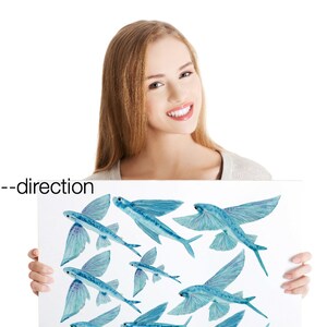 Wall Decals Flying Fishes 9-Set, Bathroom Decals for Tiles, Walls and Furniture, Bedroom Décor, Home Décor, Decals by EasySweetHome <-----
