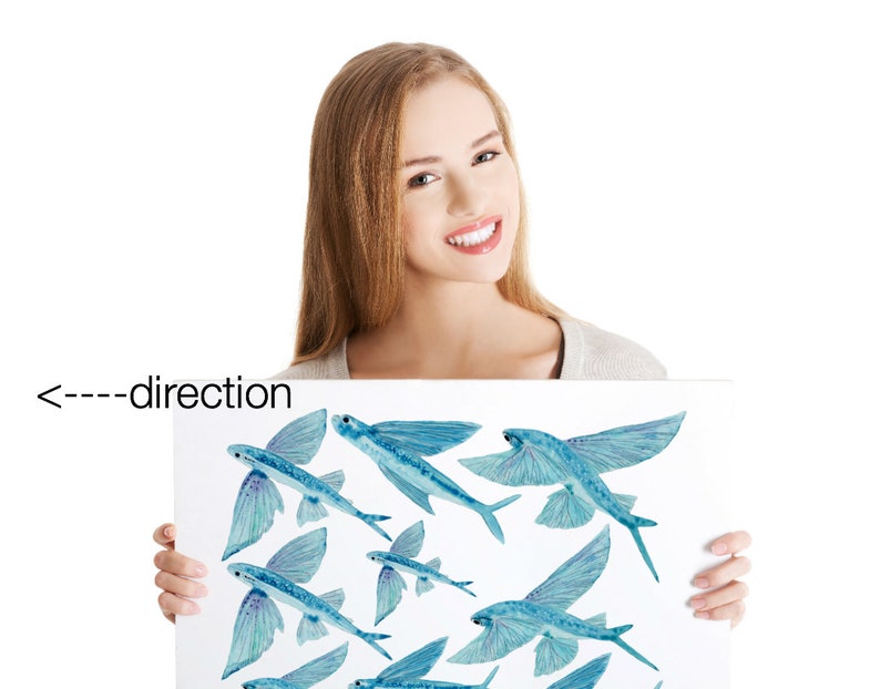 Wall Decals Flying Fishes 9-Set, Bathroom Decals for Tiles, Walls and Furniture, Bedroom Décor, Home Décor, Decals by EasySweetHome <-----