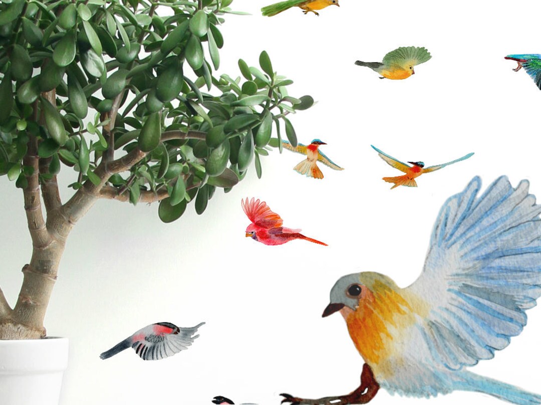 Wall Decals Birds Flying 10-set, Bird Decals for Walls, Furniture ...