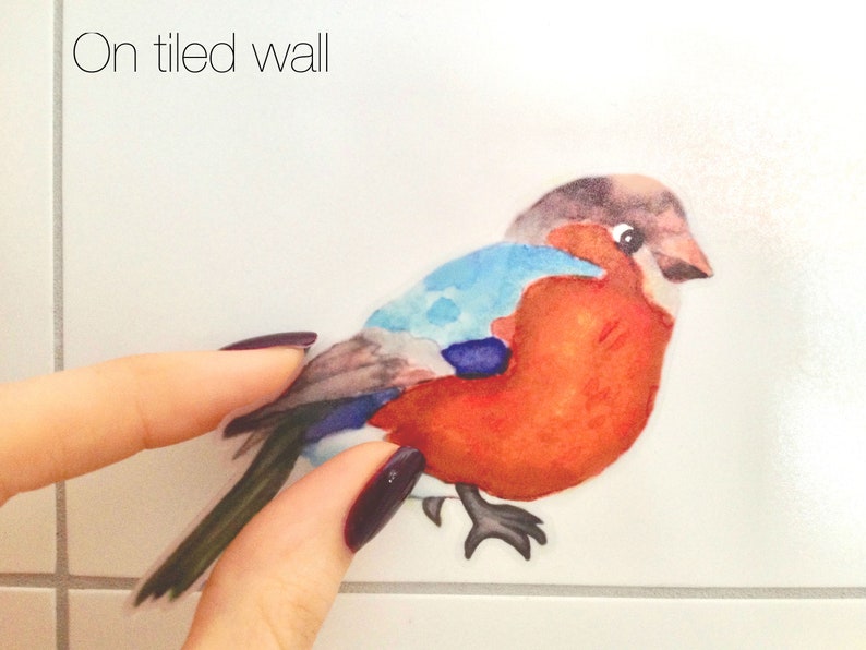 Colorful Birds Decals 12Set Bird Wall Decals Furniture Etsy