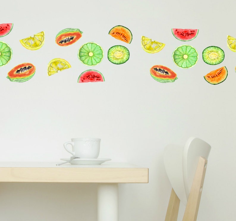 Wall Decals Fruits 9set Removable Fruit Stickers for Walls Etsy