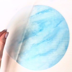 Calcomanía de pared acuarela Neptuno - Colección Celestial - Decoración de pared contemporánea, calcomanías de azulejos cerámicos, calcomanías interiores de EasySweetHome