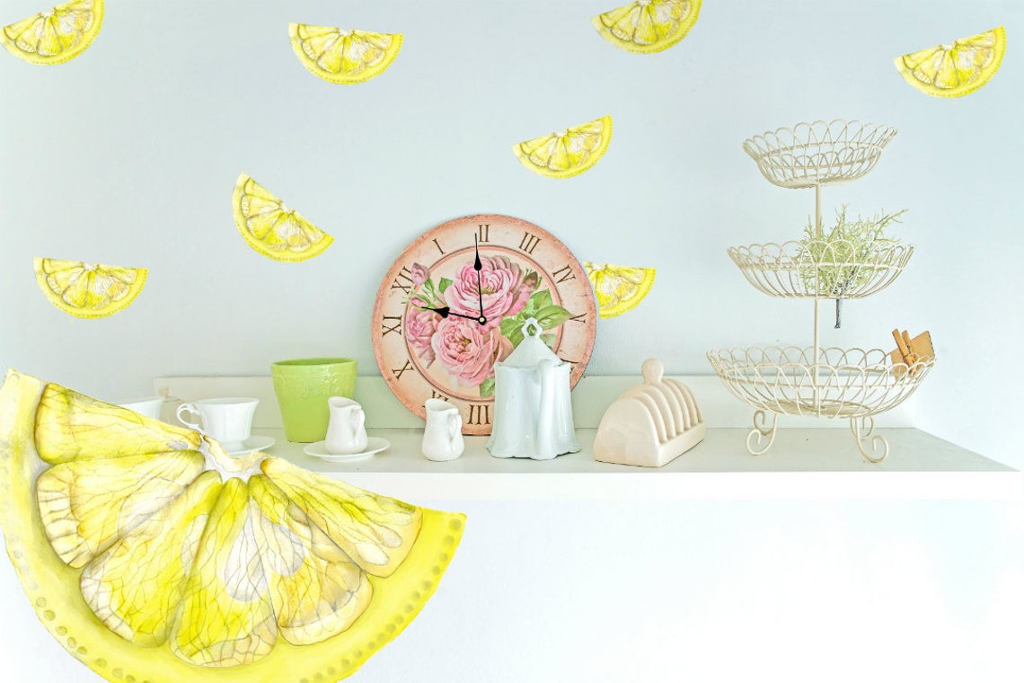 Lemon Wall Decals Removable Lemon Stickers for Walls Ceramic Etsy