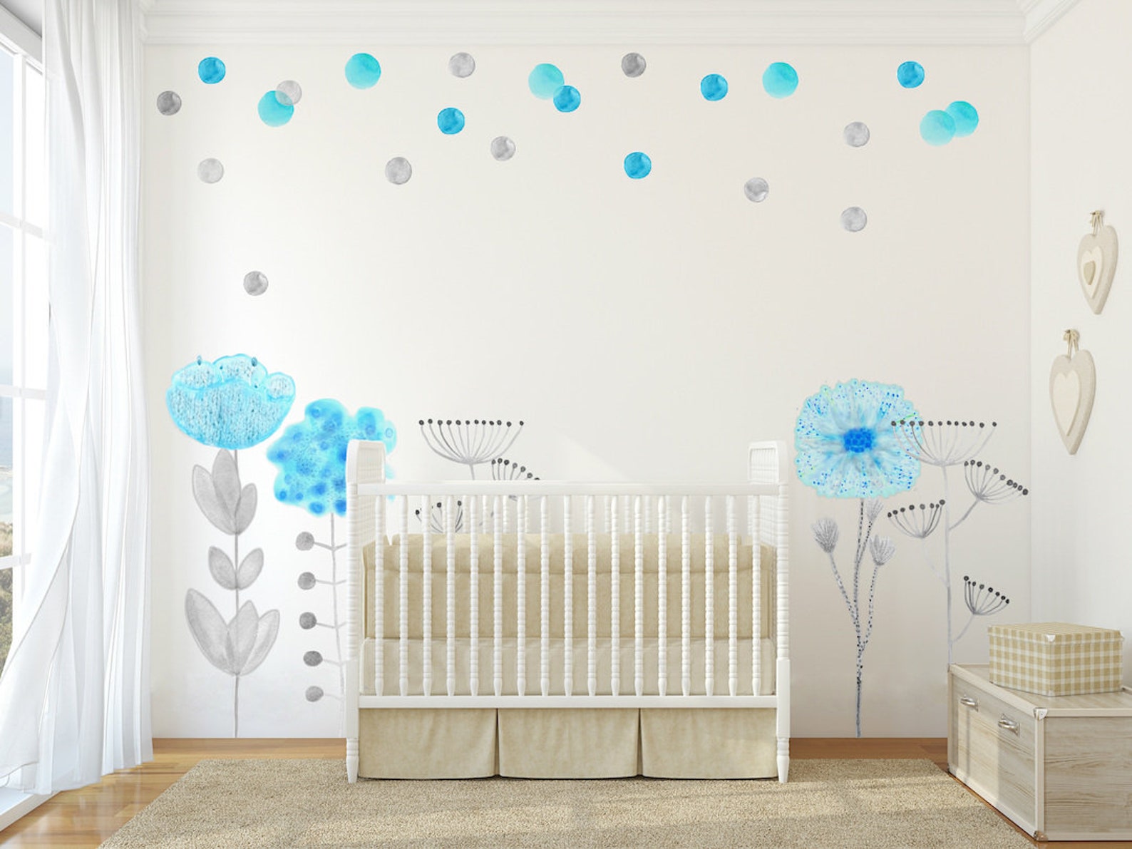 Wall Decal Flower Home Décor Bedroom Décor Floral Wall | Etsy
