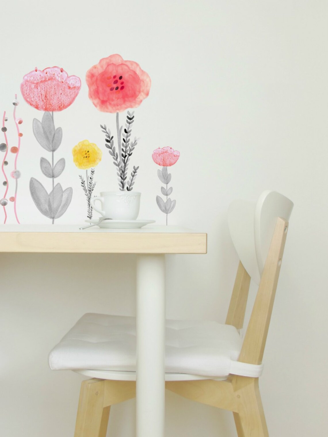 Wall Decal Flower Home Décor Bedroom Décor Floral Wall Etsy