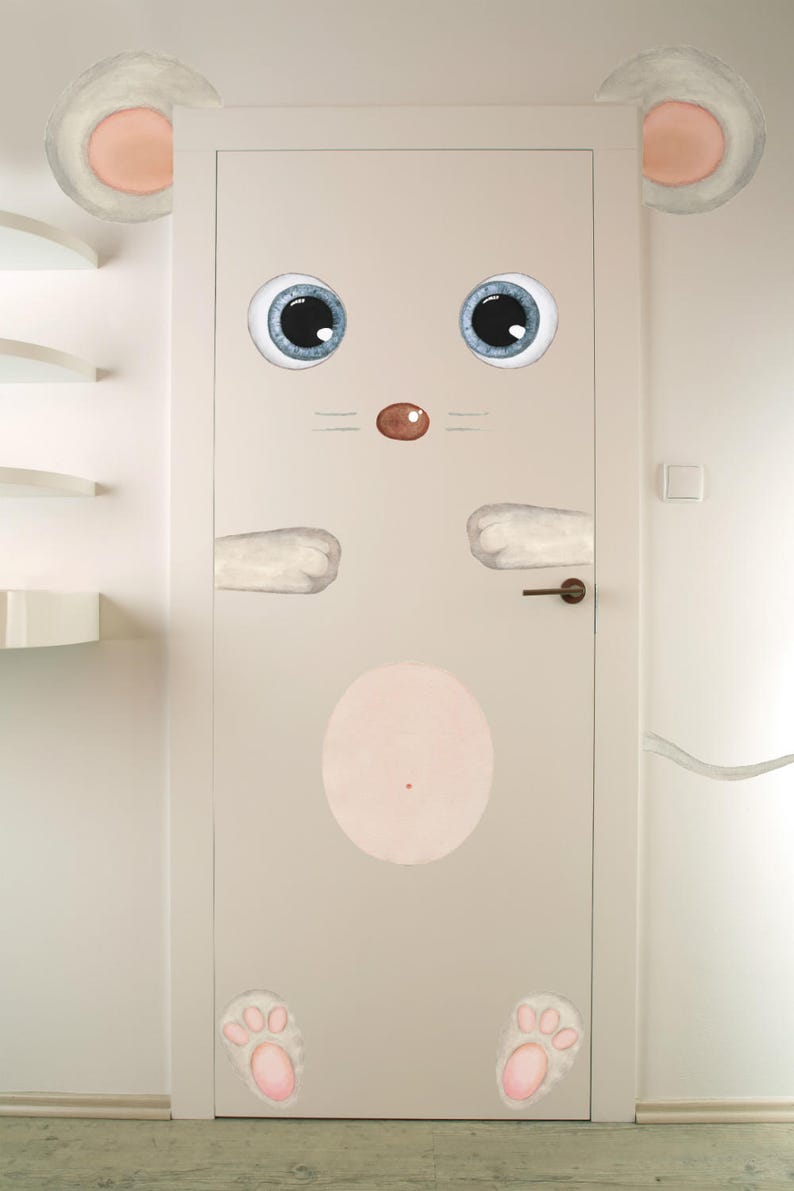 Door Decal Mouse Pip Nursery Décor Door Stickers Decal for Etsy