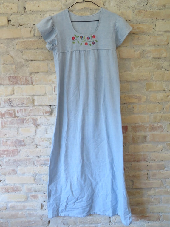 Vintage 70s Chambray denim dress - image 4