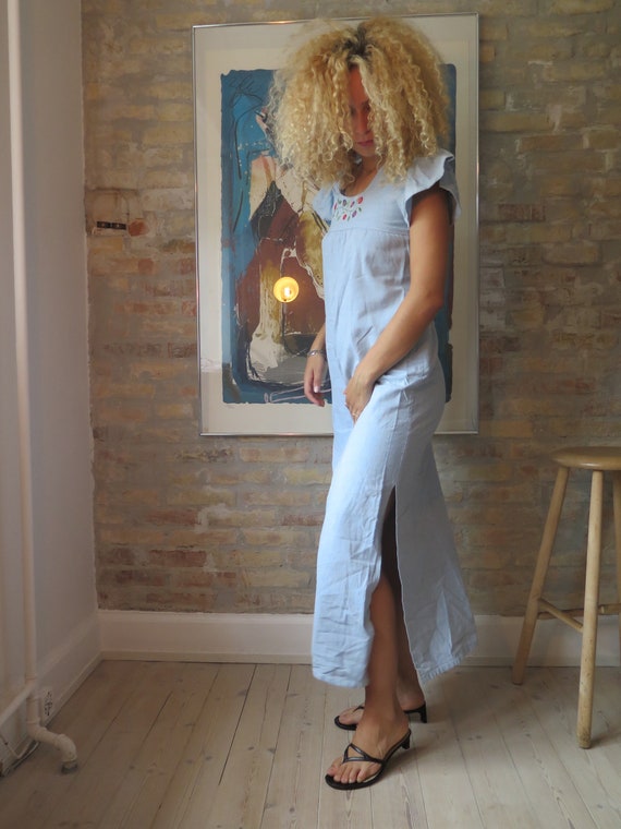 Vintage 70s Chambray denim dress - image 2