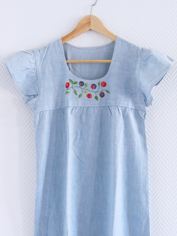 Vintage 70s Chambray denim dress - image 7