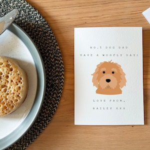 Papa ou maman chien n°1, carte personnalisée pour la fête des pères