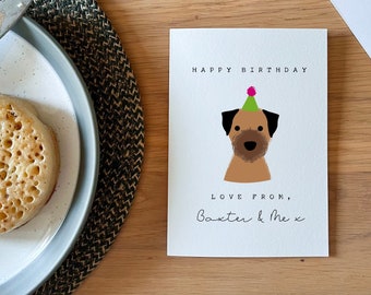 Personalised From The Dog And Me Birthday Card