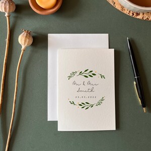 Carte botanique personnalisée le jour du mariage