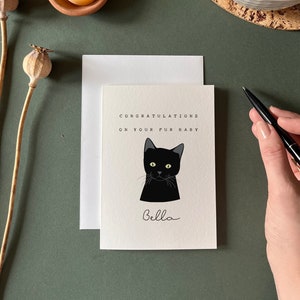 Nouvelle carte personnalisée pour chat ou chaton / bébé en fourrure