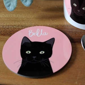 Personalised Cat Breed Coaster: Colour Pop Custom Cat Mum or Dad Gift
