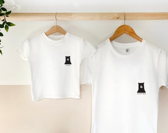 Ensemble de t-shirts personnalisés maman ours et bébé ours / joli cadeau de fête des mères de tout-petits et enfants