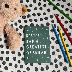 Meilleur papa et meilleur grand-père, carte Wordy pour la fête des pères