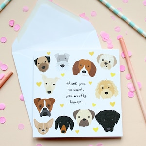 Carte de remerciement chien