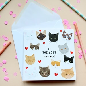 Cat Mum / Dad Card, Father's Day / Mother's day card from the cat